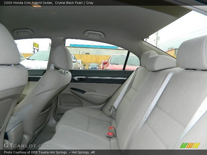 Crystal Black Pearl / Gray 2009 Honda Civic Hybrid Sedan