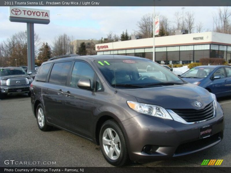 Predawn Gray Mica / Light Gray 2011 Toyota Sienna LE