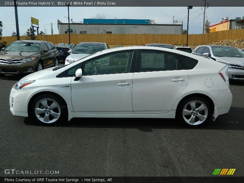 Blizzard White Pearl / Misty Gray 2010 Toyota Prius Hybrid V