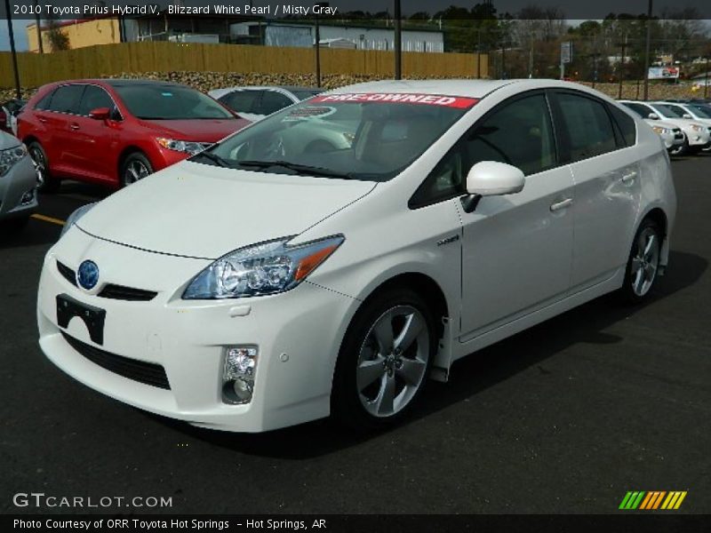 Blizzard White Pearl / Misty Gray 2010 Toyota Prius Hybrid V