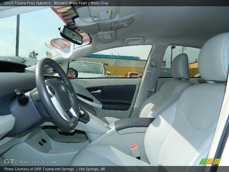Blizzard White Pearl / Misty Gray 2010 Toyota Prius Hybrid V