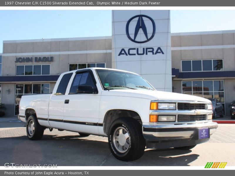 Olympic White / Medium Dark Pewter 1997 Chevrolet C/K C1500 Silverado Extended Cab