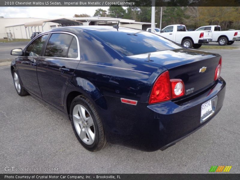 Imperial Blue Metallic / Cocoa/Cashmere 2010 Chevrolet Malibu LS Sedan