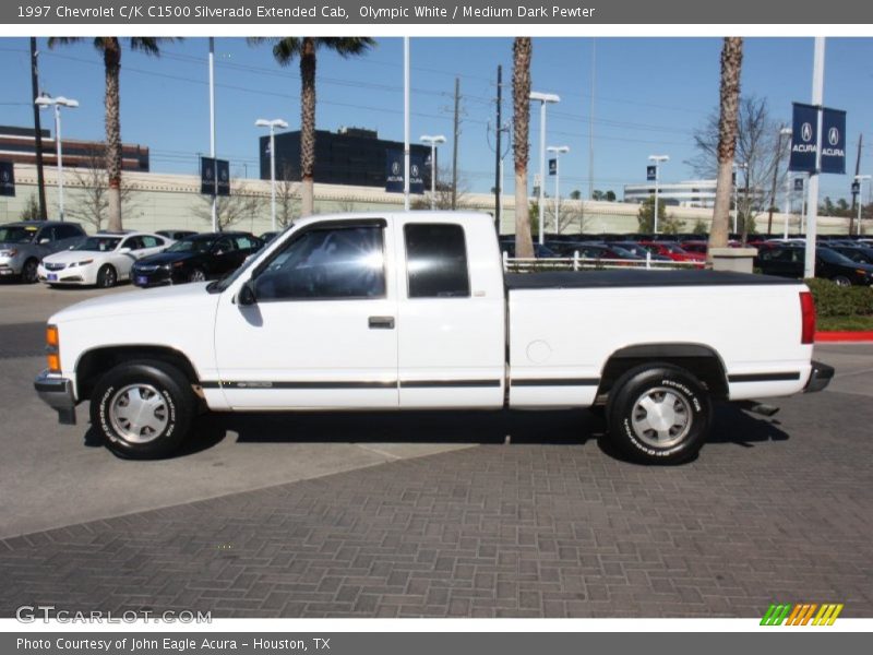 Olympic White / Medium Dark Pewter 1997 Chevrolet C/K C1500 Silverado Extended Cab