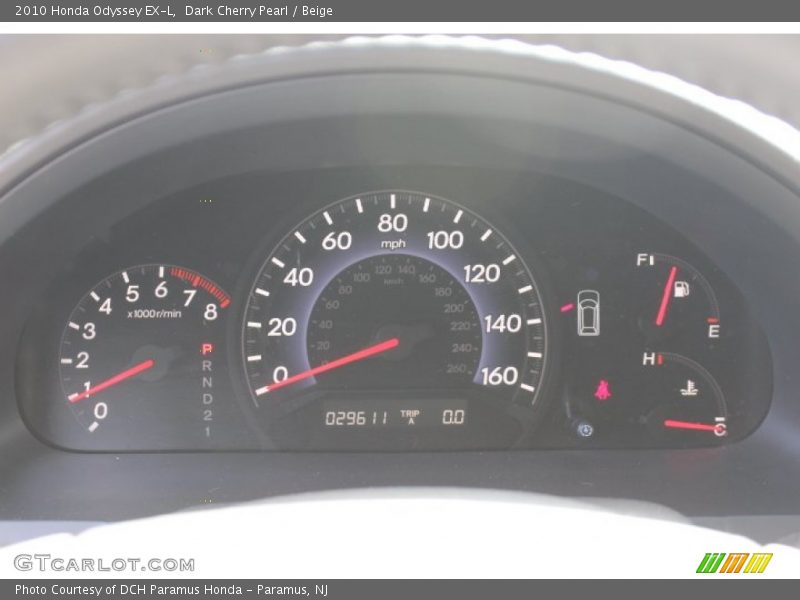 Dark Cherry Pearl / Beige 2010 Honda Odyssey EX-L