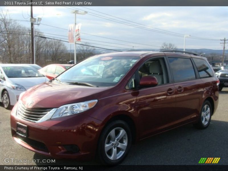 Salsa Red Pearl / Light Gray 2011 Toyota Sienna LE