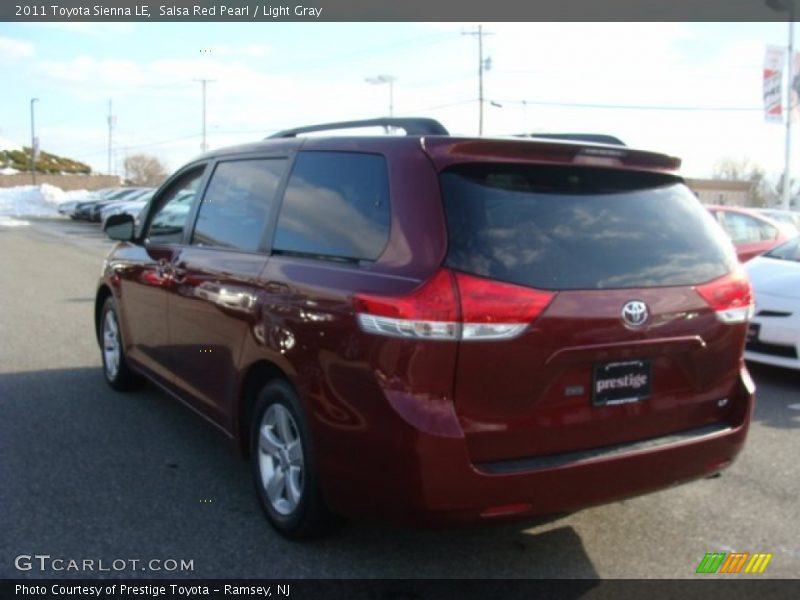 Salsa Red Pearl / Light Gray 2011 Toyota Sienna LE