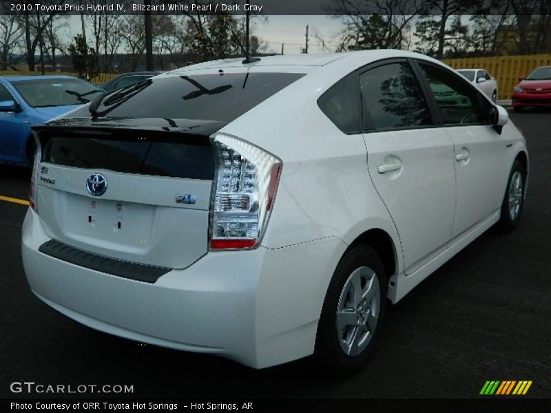 Blizzard White Pearl / Dark Gray 2010 Toyota Prius Hybrid IV
