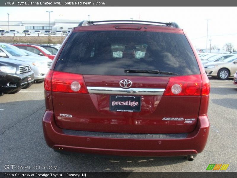 Salsa Red Pearl / Stone 2009 Toyota Sienna Limited AWD