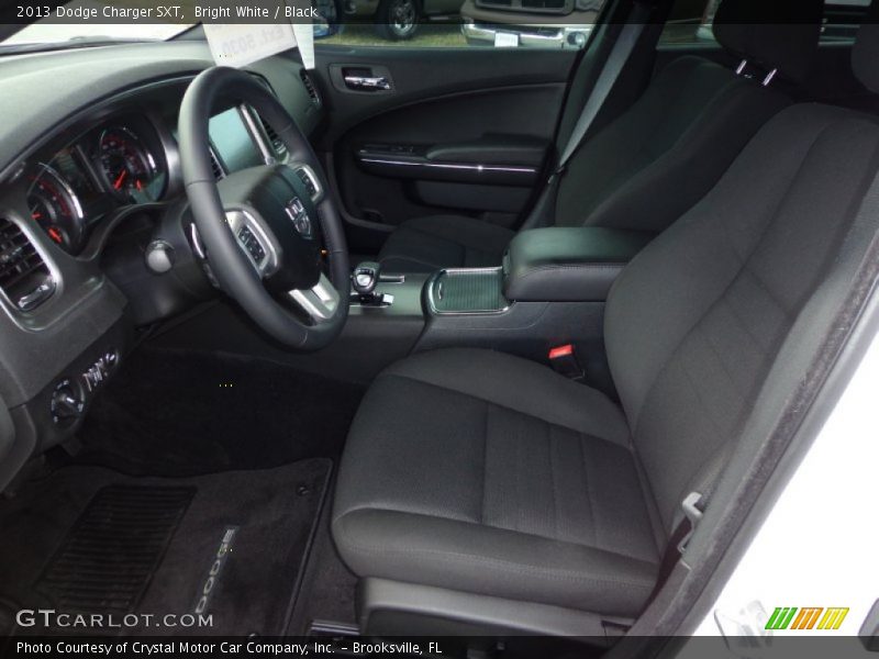 Bright White / Black 2013 Dodge Charger SXT