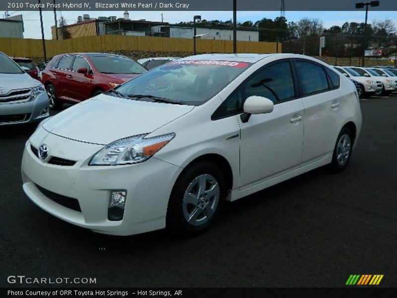 Blizzard White Pearl / Dark Gray 2010 Toyota Prius Hybrid IV