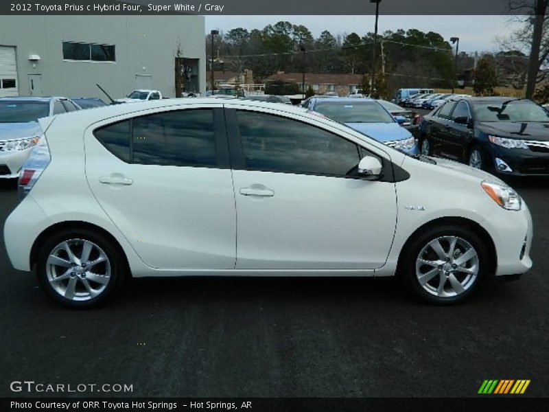 Super White / Gray 2012 Toyota Prius c Hybrid Four