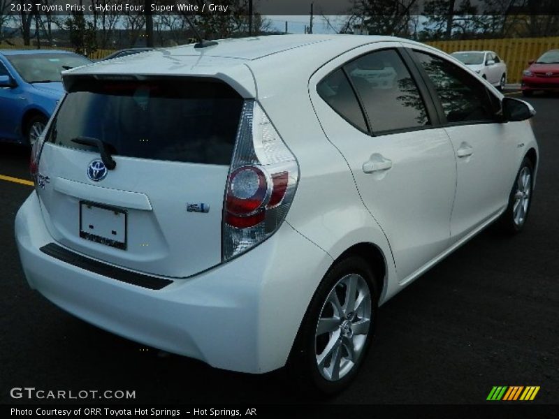 Super White / Gray 2012 Toyota Prius c Hybrid Four