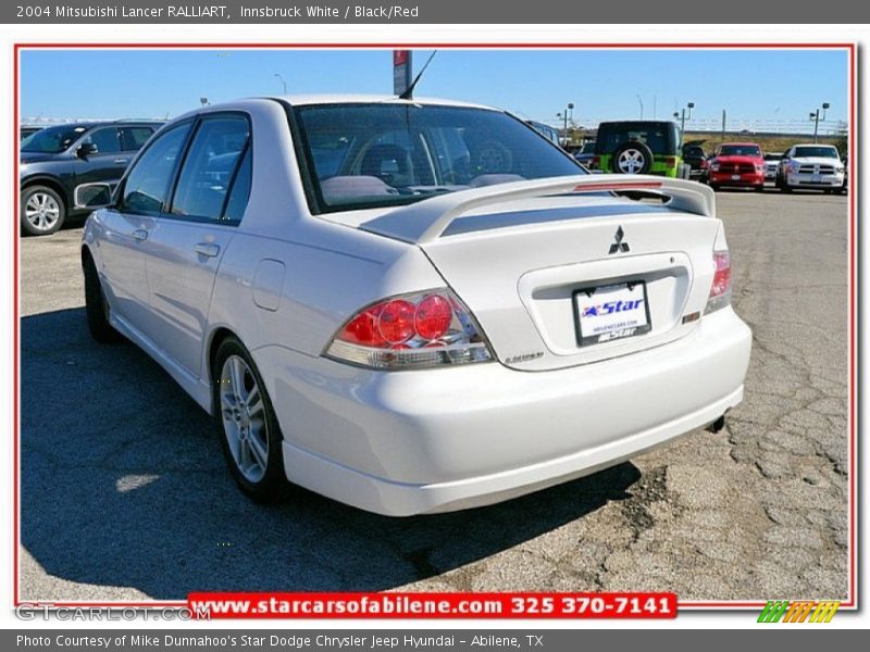 Innsbruck White / Black/Red 2004 Mitsubishi Lancer RALLIART