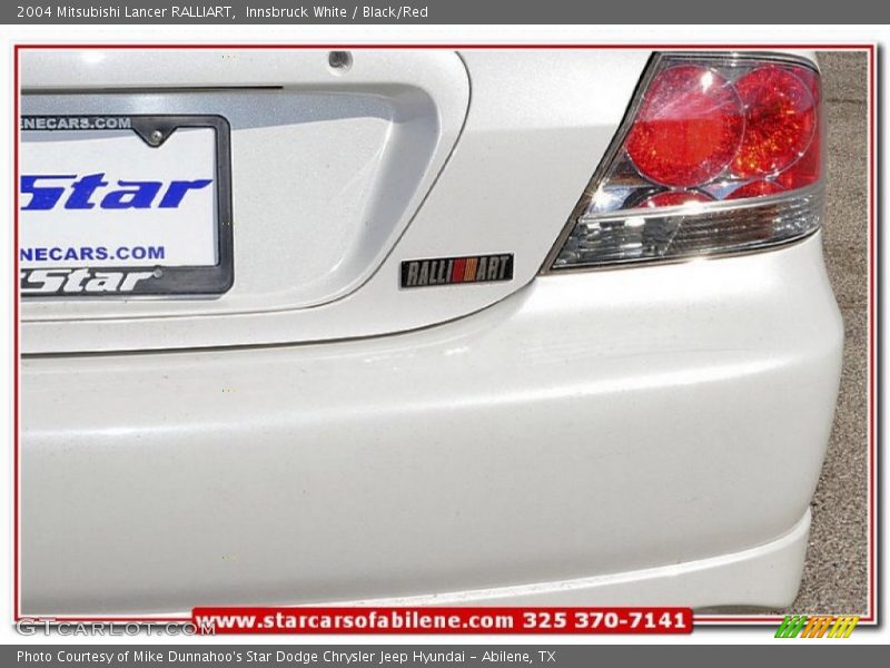 Innsbruck White / Black/Red 2004 Mitsubishi Lancer RALLIART