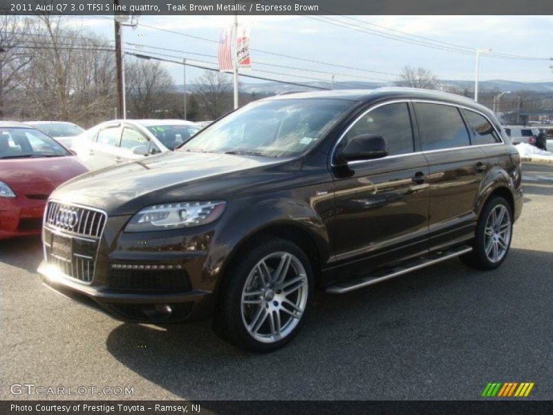 Teak Brown Metallic / Espresso Brown 2011 Audi Q7 3.0 TFSI S line quattro
