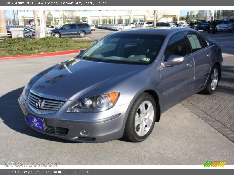 Carbon Gray Pearl / Taupe 2007 Acura RL 3.5 AWD Sedan