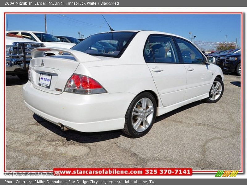 Innsbruck White / Black/Red 2004 Mitsubishi Lancer RALLIART