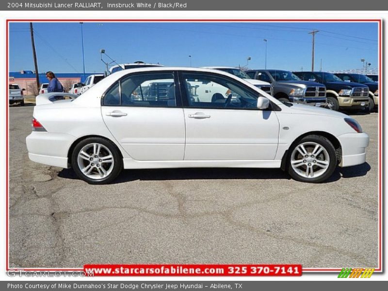 Innsbruck White / Black/Red 2004 Mitsubishi Lancer RALLIART