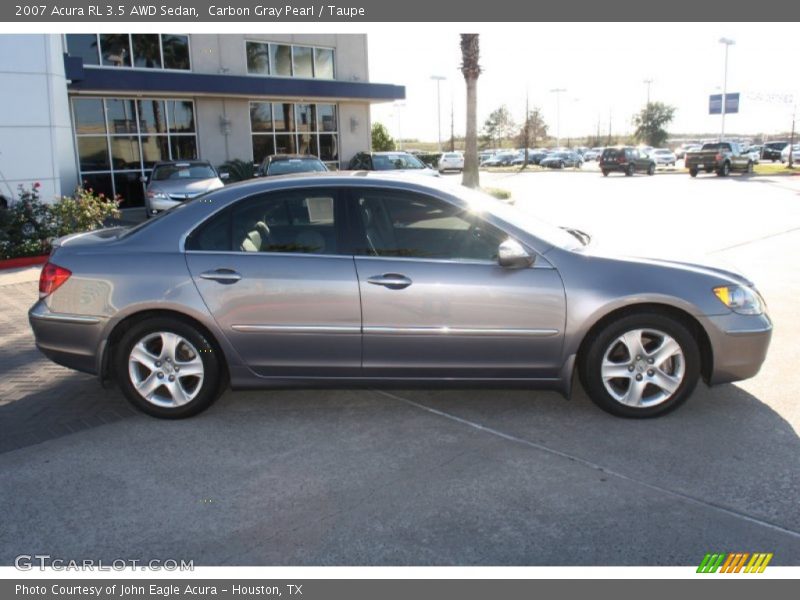 Carbon Gray Pearl / Taupe 2007 Acura RL 3.5 AWD Sedan