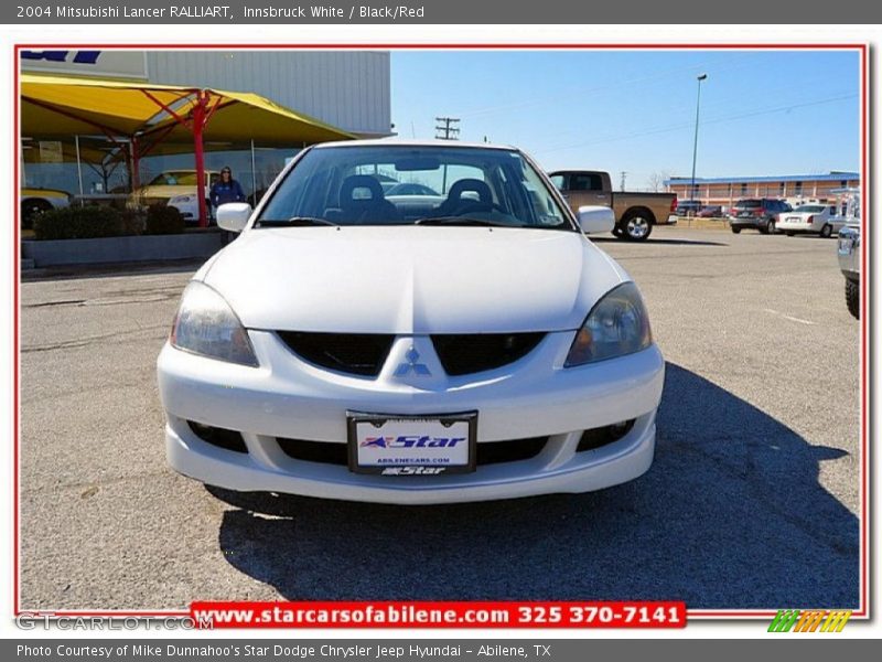 Innsbruck White / Black/Red 2004 Mitsubishi Lancer RALLIART