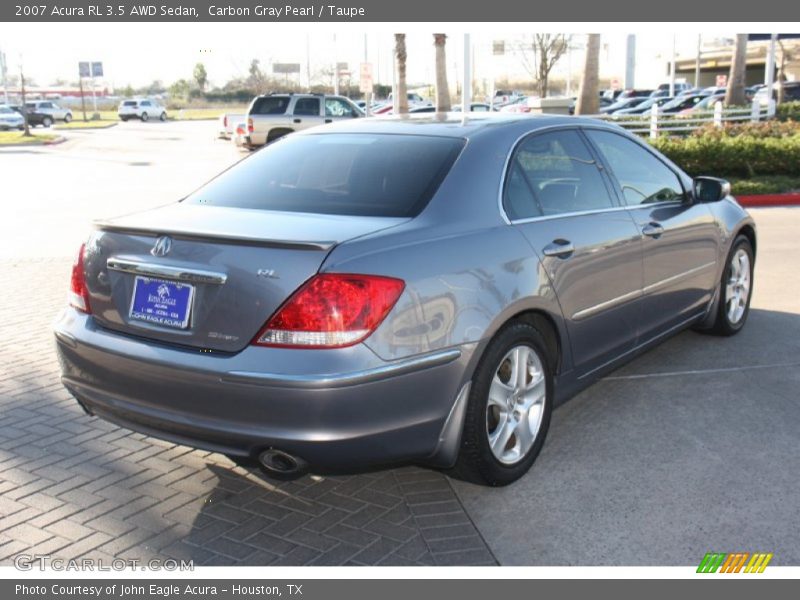 Carbon Gray Pearl / Taupe 2007 Acura RL 3.5 AWD Sedan