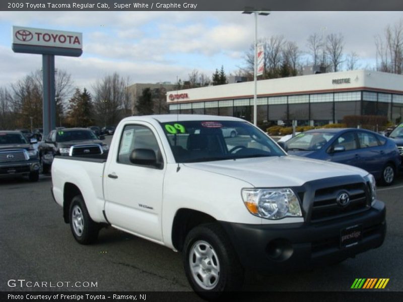 Super White / Graphite Gray 2009 Toyota Tacoma Regular Cab
