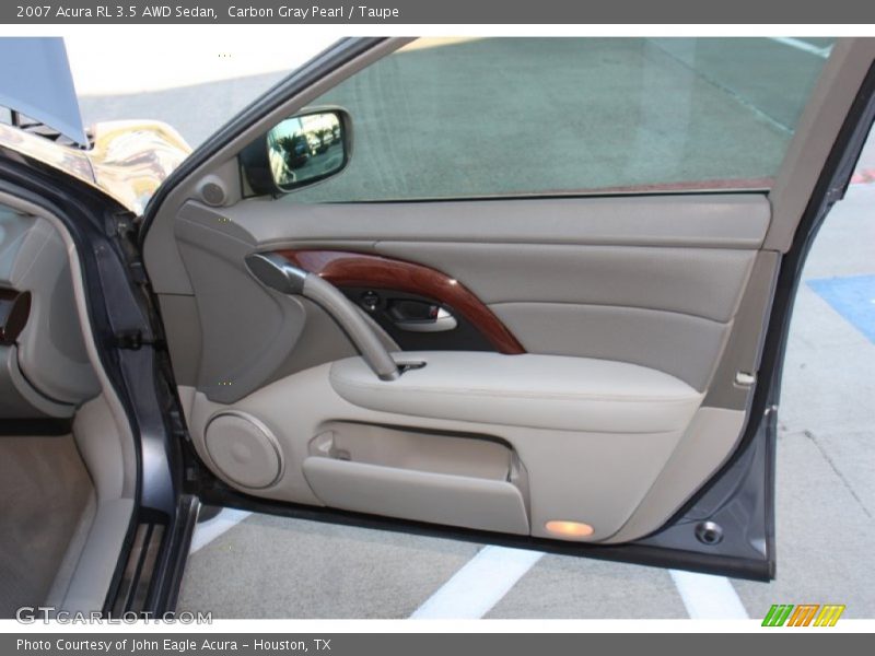 Carbon Gray Pearl / Taupe 2007 Acura RL 3.5 AWD Sedan