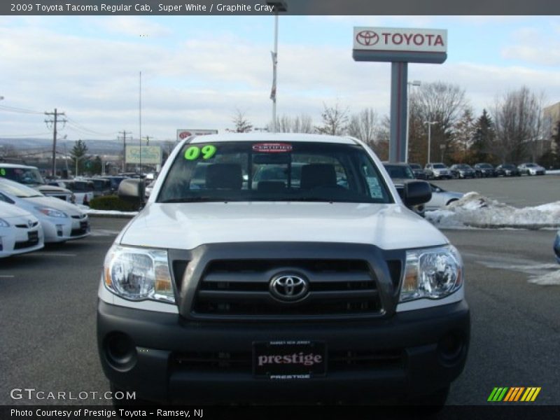 Super White / Graphite Gray 2009 Toyota Tacoma Regular Cab