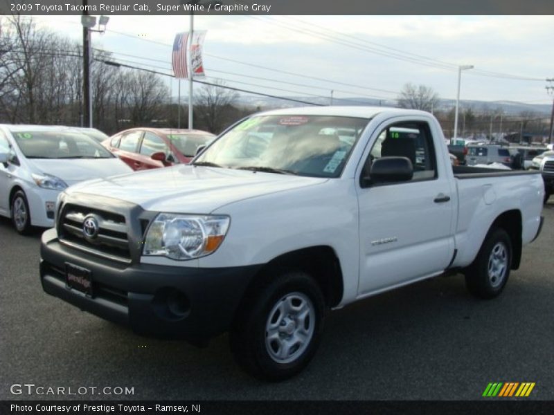 Super White / Graphite Gray 2009 Toyota Tacoma Regular Cab