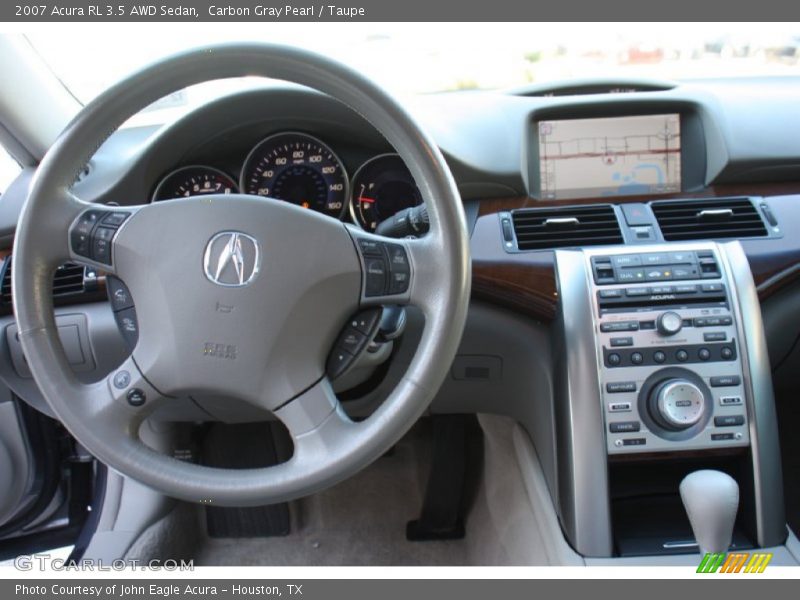 Carbon Gray Pearl / Taupe 2007 Acura RL 3.5 AWD Sedan