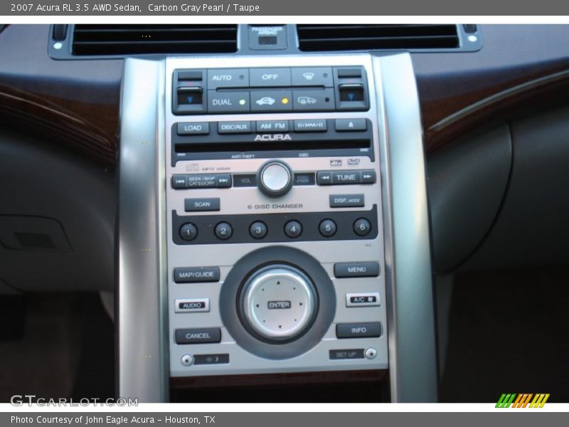 Carbon Gray Pearl / Taupe 2007 Acura RL 3.5 AWD Sedan