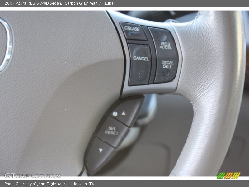 Carbon Gray Pearl / Taupe 2007 Acura RL 3.5 AWD Sedan