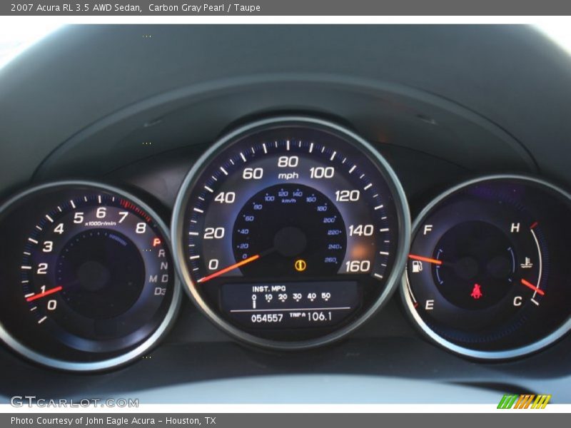 Carbon Gray Pearl / Taupe 2007 Acura RL 3.5 AWD Sedan