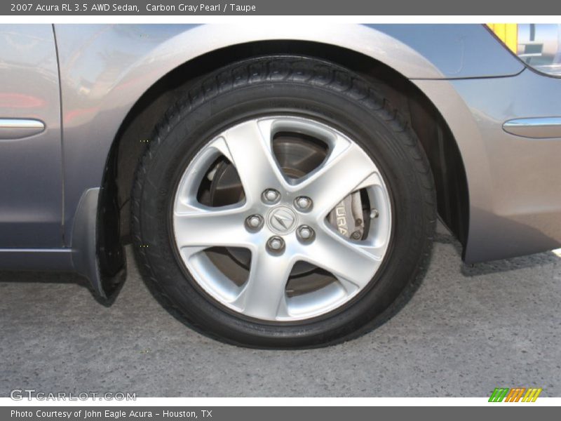 Carbon Gray Pearl / Taupe 2007 Acura RL 3.5 AWD Sedan