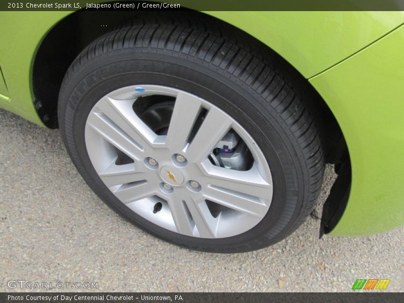 Jalapeno (Green) / Green/Green 2013 Chevrolet Spark LS