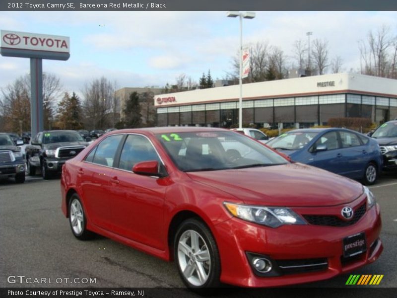Barcelona Red Metallic / Black 2012 Toyota Camry SE