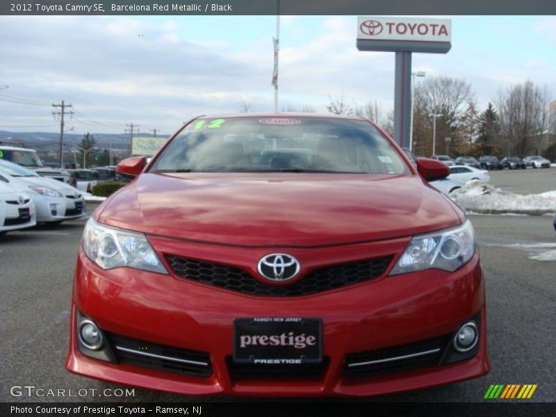 Barcelona Red Metallic / Black 2012 Toyota Camry SE