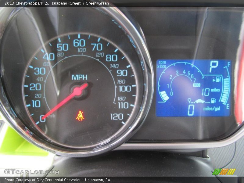Jalapeno (Green) / Green/Green 2013 Chevrolet Spark LS