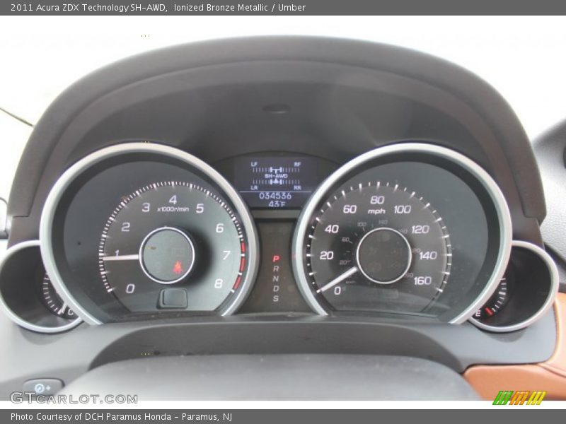  2011 ZDX Technology SH-AWD Technology SH-AWD Gauges
