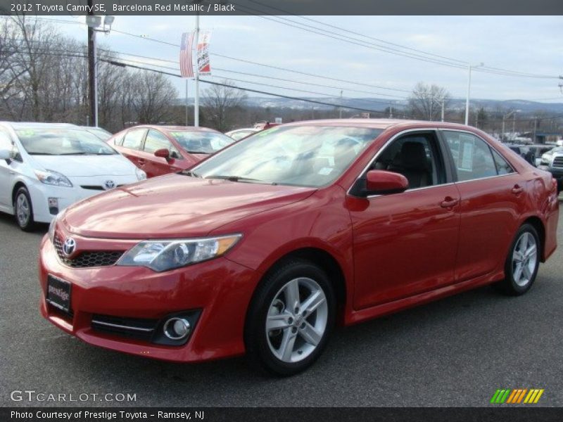 Barcelona Red Metallic / Black 2012 Toyota Camry SE