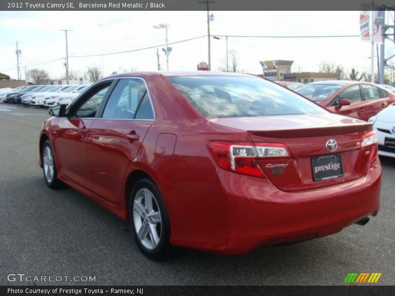 Barcelona Red Metallic / Black 2012 Toyota Camry SE