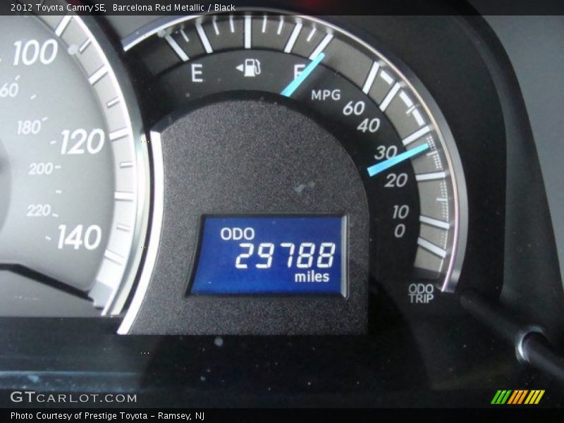 Barcelona Red Metallic / Black 2012 Toyota Camry SE