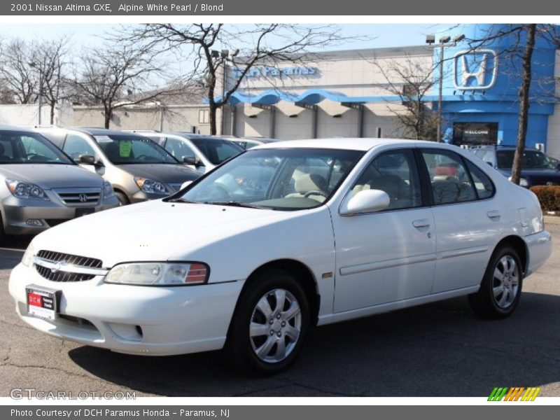 Alpine White Pearl / Blond 2001 Nissan Altima GXE