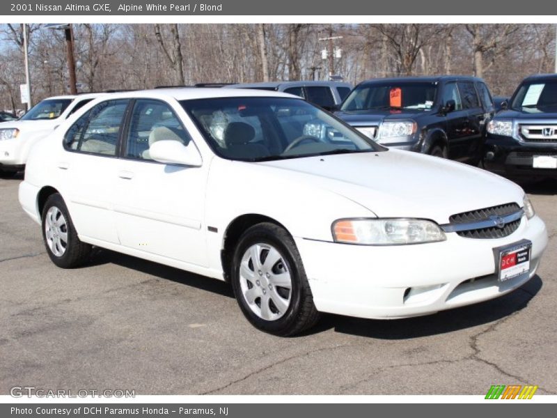 Alpine White Pearl / Blond 2001 Nissan Altima GXE