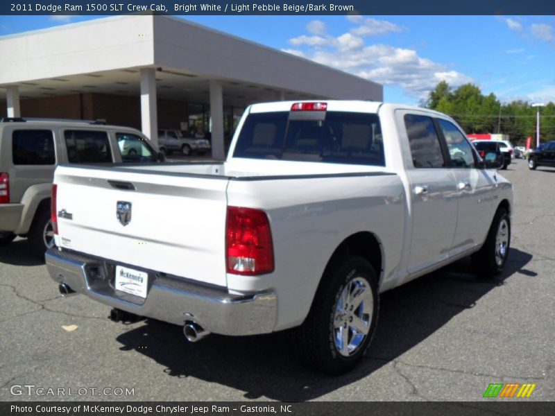 Bright White / Light Pebble Beige/Bark Brown 2011 Dodge Ram 1500 SLT Crew Cab