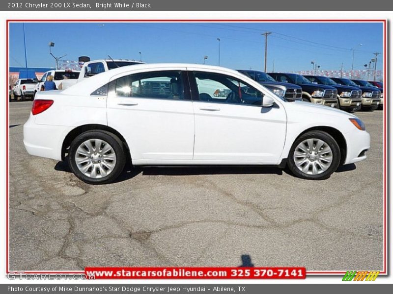 Bright White / Black 2012 Chrysler 200 LX Sedan