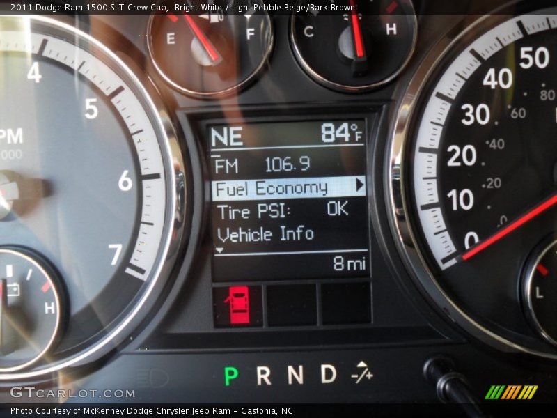 Bright White / Light Pebble Beige/Bark Brown 2011 Dodge Ram 1500 SLT Crew Cab