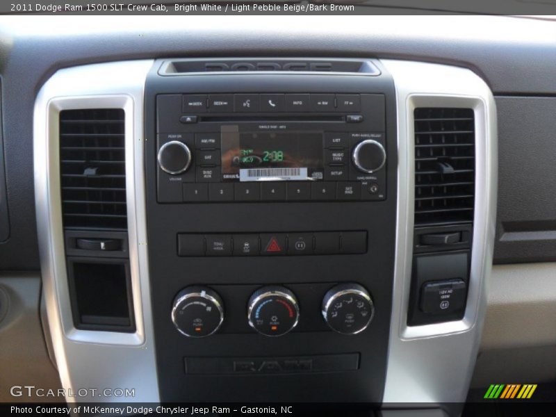 Bright White / Light Pebble Beige/Bark Brown 2011 Dodge Ram 1500 SLT Crew Cab