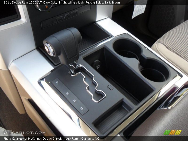 Bright White / Light Pebble Beige/Bark Brown 2011 Dodge Ram 1500 SLT Crew Cab